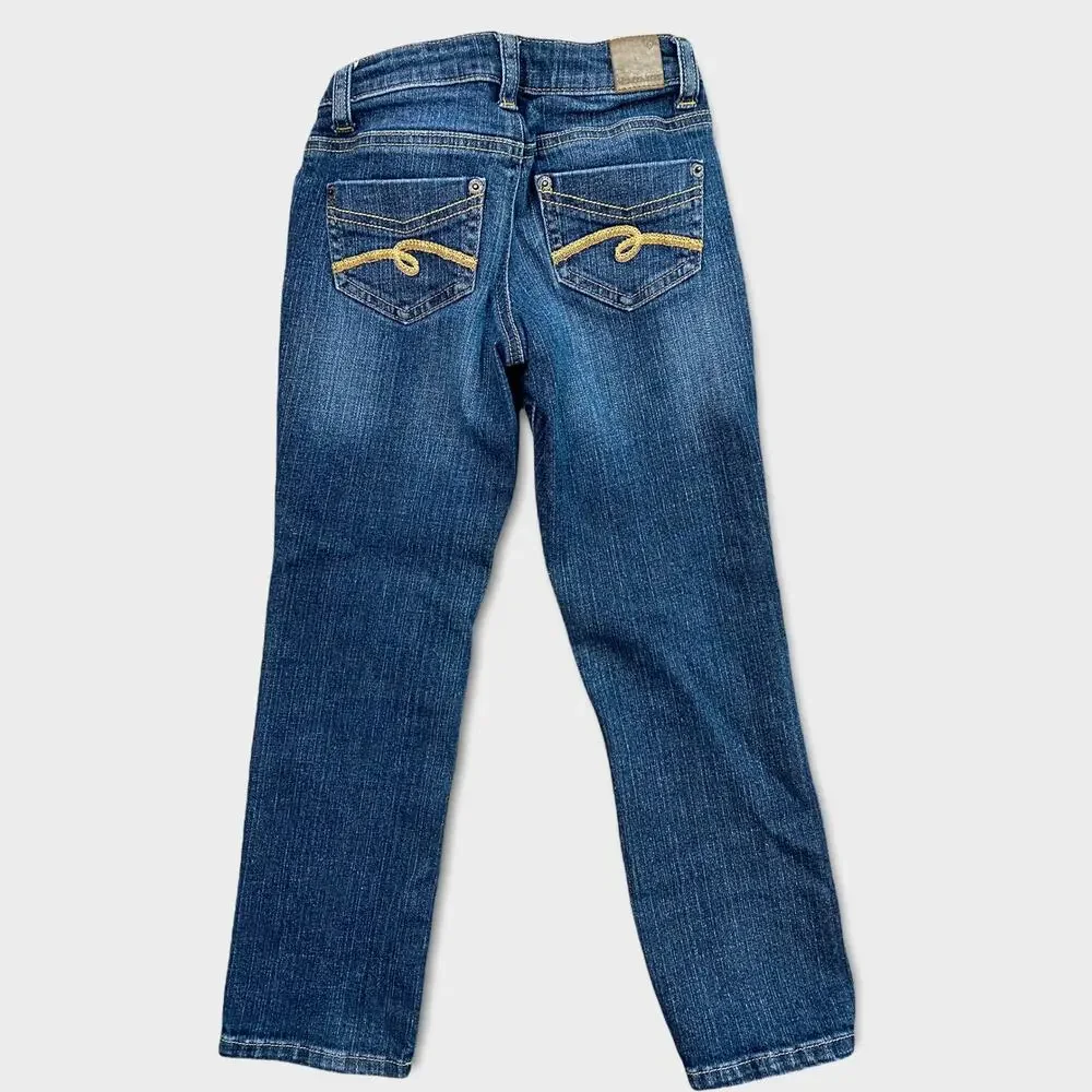Justice Jeans Simply Low 7R Girls Blue Denim Jeans Cotton Spandex